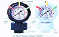 OBS Series Plastic Pressure Isolators and Pressure Gauges