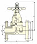 1/2 to 3 Inch (in) Size Rising Spindle, Spring Diaphragm Valves - Dimensional Drawing