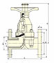 1 to 3 Inch (in) Size Rising Handwheel Diaphragm Valves - Dimensional Drawing